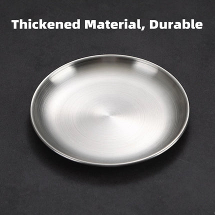 Stainless Steel Dinner Plates 8 Piece Set 20cm Round Plates Durable