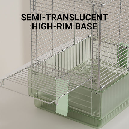 Folding Stainless Steel Bird Cage Travel Carry Parrot Budgie Parrot Cage