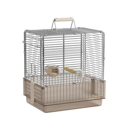 Folding Stainless Steel Bird Cage Travel Carry Parrot Budgie Parrot Cage