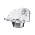 Parrot Stainless Steel Food Bowl Bird Feeder Cage Hanging Dish for Pet Birds