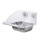 Parrot Stainless Steel Food Bowl Bird Feeder Cage Hanging Dish for Pet Birds
