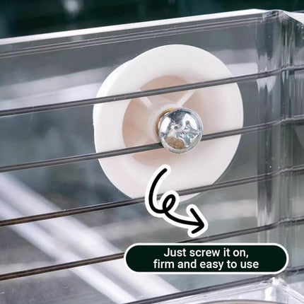Parrot Stainless Steel Food Bowl Bird Feeder Cage Hanging Dish for Pet Birds