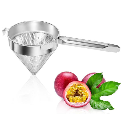 Stainless Steel Cone Mesh Strainer L Hook 21.5cm