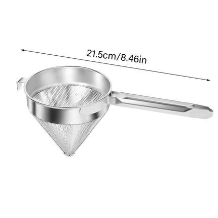 Stainless Steel Cone Mesh Strainer L Hook 21.5cm
