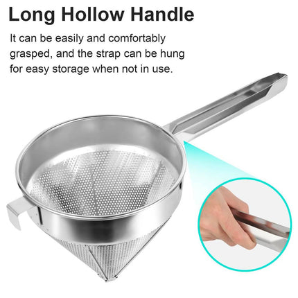 Stainless Steel Cone Mesh Strainer L Hook 21.5cm