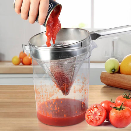 Stainless Steel Cone Mesh Strainer L Hook 21.5cm
