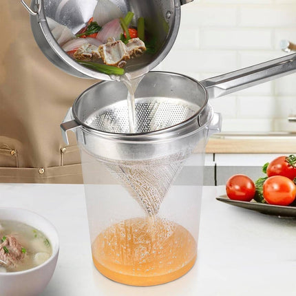 Stainless Steel Cone Mesh Strainer L Hook 21.5cm