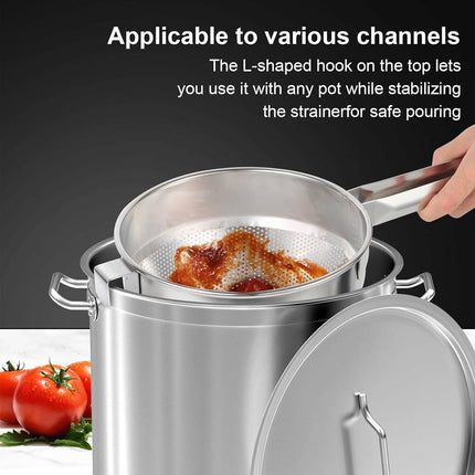 Stainless Steel Cone Mesh Strainer L Hook 21.5cm