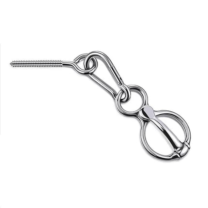 Stainless Steel Horse Tie Ring 3 Piece Set with Snap Hook and Eye Bolt Screw