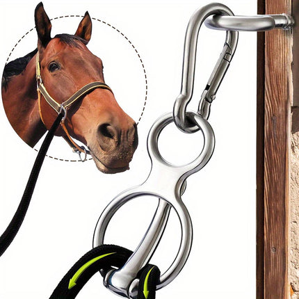 Stainless Steel Horse Tie Ring 3 Piece Set with Snap Hook and Eye Bolt Screw