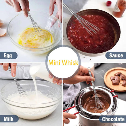 Stainless Steel Spring Whisk Set 9pcs Three Sizes
