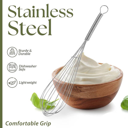 Stainless Steel Spring Whisk Set 9pcs Three Sizes
