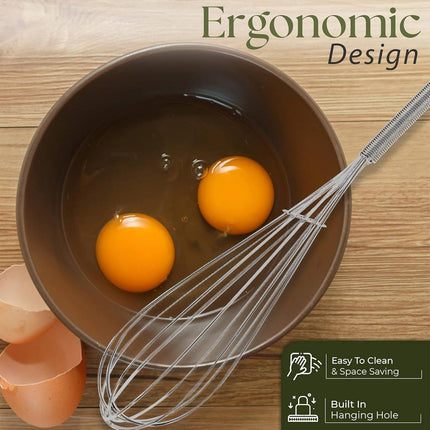 Stainless Steel Spring Whisk Set 9pcs Three Sizes
