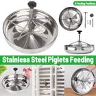 Piglet Feeding Trough Stainless Steel Round Basin Feeder Bowl for Farm Livestock
