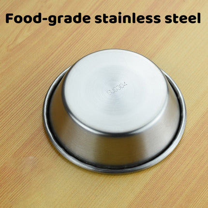 16PCS Stainless Steel Dip Dishes 10cm Small Bowls Condiment for Sushi Party