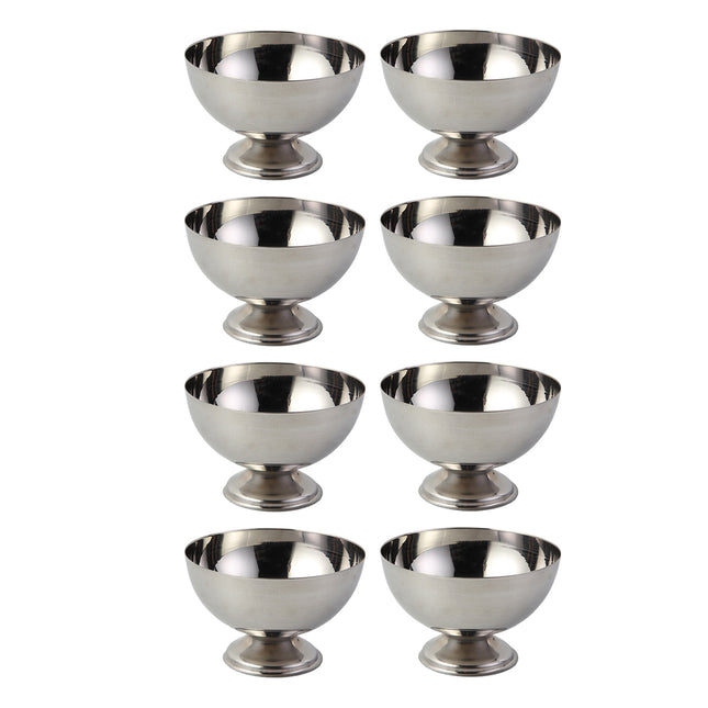 8PCS Stainless Steel Dessert Cups Salad Cup Ice Cream Shot Glass for Party Decor