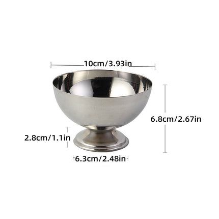 8PCS Stainless Steel Dessert Cups Salad Cup Ice Cream Shot Glass for Party Decor