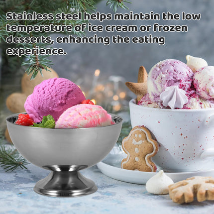 8PCS Stainless Steel Dessert Cups Salad Cup Ice Cream Shot Glass for Party Decor