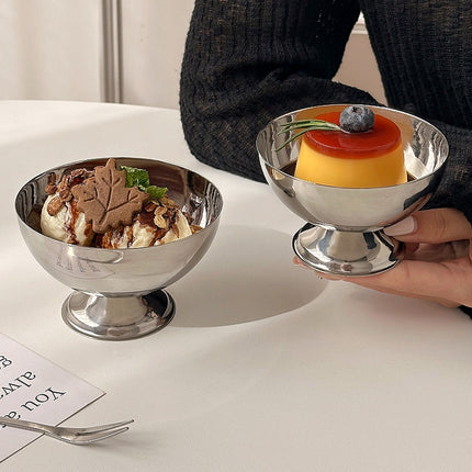 8PCS Stainless Steel Dessert Cups Salad Cup Ice Cream Shot Glass for Party Decor