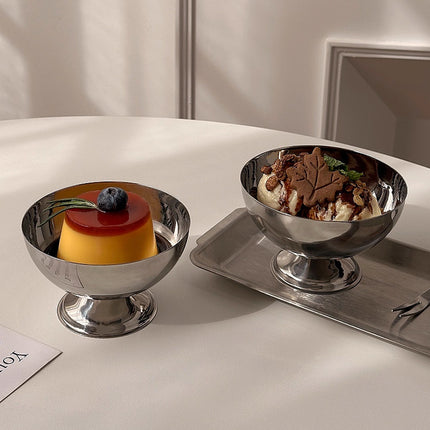 8PCS Stainless Steel Dessert Cups Salad Cup Ice Cream Shot Glass for Party Decor