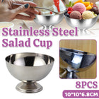 8PCS Stainless Steel Dessert Cups Salad Cup Ice Cream Shot Glass for Party Decor