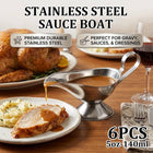 Stainless Steel Gravy Sauce Boats 5oz 6 Pack