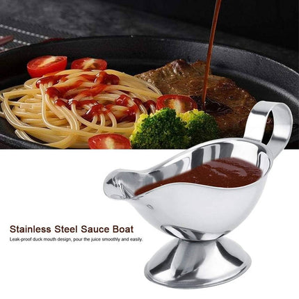 Stainless Steel Gravy Sauce Boats 5oz 6 Pack