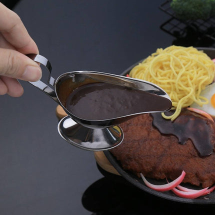 Stainless Steel Gravy Sauce Boats 5oz 6 Pack