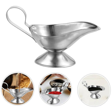 Stainless Steel Gravy Sauce Boats 5oz 6 Pack