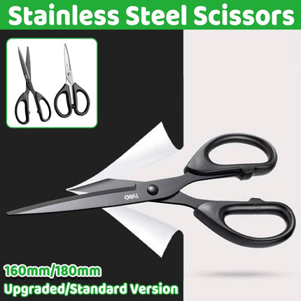 Deli Stainless Steel Scissors Black Handles 160 or 180mm