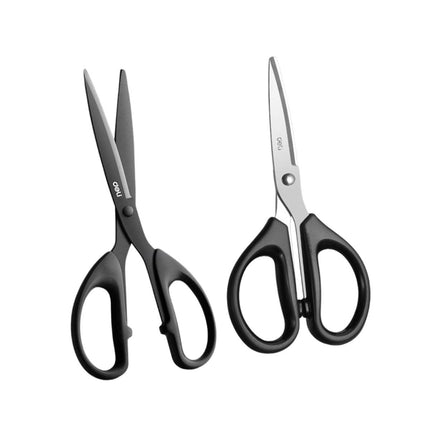 Deli Stainless Steel Scissors Black Handles 160 or 180mm