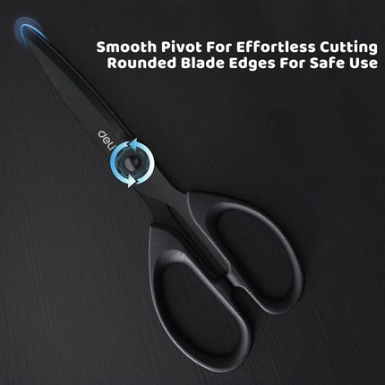 Deli Stainless Steel Scissors Black Handles 160 or 180mm