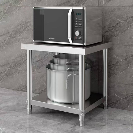 Stainless Steel Work Table 60x60x50cm 2 Tier