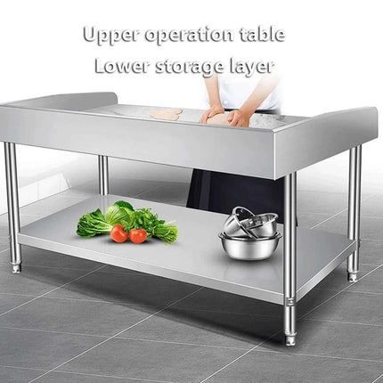 Stainless Steel Work Table 150x60x80cm 2 Tier