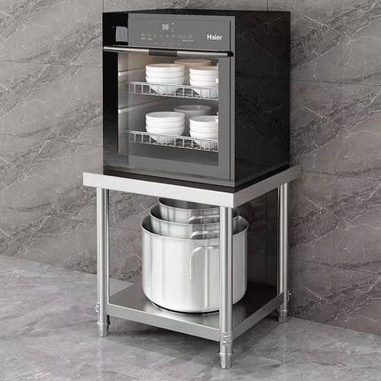 Stainless Steel Work Table 60x60x50cm 2 Tier