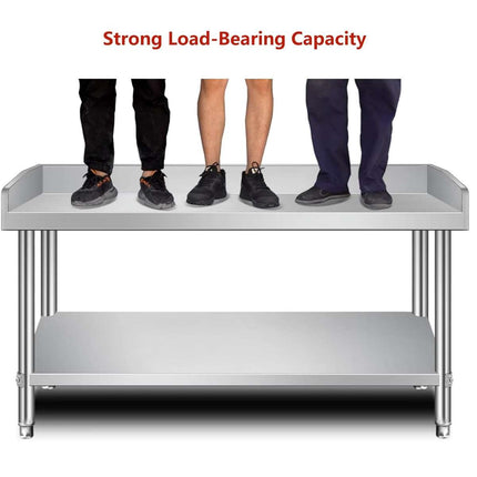 Stainless Steel Work Table 150x60x80cm 2 Tier