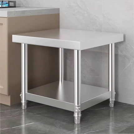 Stainless Steel Work Table 60x60x50cm 2 Tier
