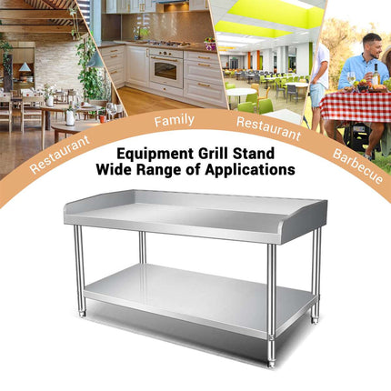 Stainless Steel Work Table 150x60x80cm 2 Tier