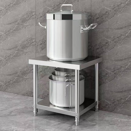 Stainless Steel Work Table 60x60x50cm 2 Tier