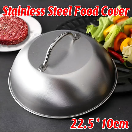 Stainless Steel Food Cover Dome Lid For Teppanyaki Grill Steak Cooking Kitchen