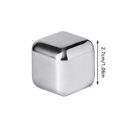 304 Stainless Steel Reusable Ice Cubes For Whiskey Wine Chilling Freezing Set