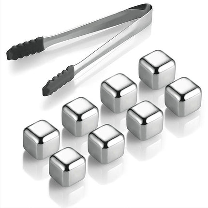 304 Stainless Steel Reusable Ice Cubes For Whiskey Wine Chilling Freezing Set