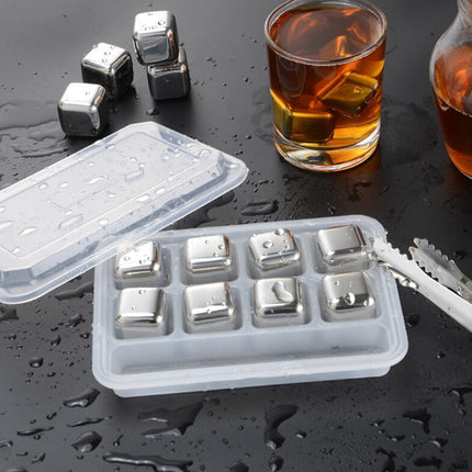 304 Stainless Steel Reusable Ice Cubes For Whiskey Wine Chilling Freezing Set