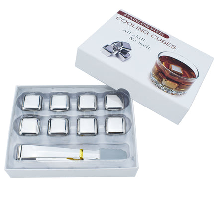304 Stainless Steel Reusable Ice Cubes For Whiskey Wine Chilling Freezing Set