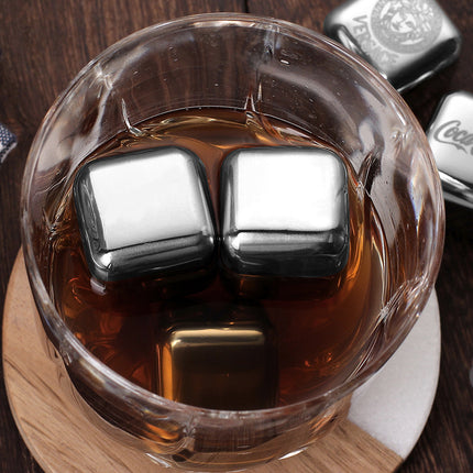 304 Stainless Steel Reusable Ice Cubes For Whiskey Wine Chilling Freezing Set