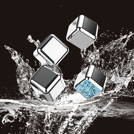 304 Stainless Steel Reusable Ice Cubes For Whiskey Wine Chilling Freezing Set