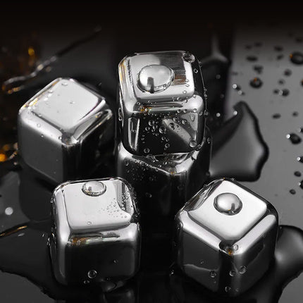 304 Stainless Steel Reusable Ice Cubes For Whiskey Wine Chilling Freezing Set