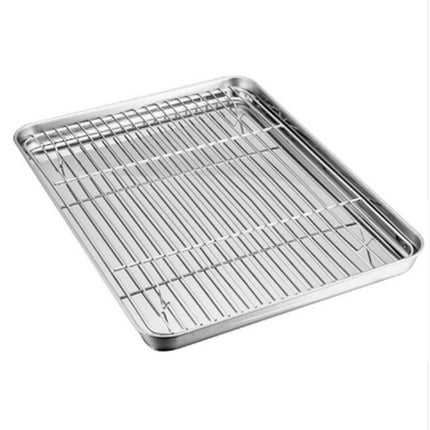 Stainless Steel Baking Tray With Cooling Rack Kitchen Cookie Oven Sheet Pan Set