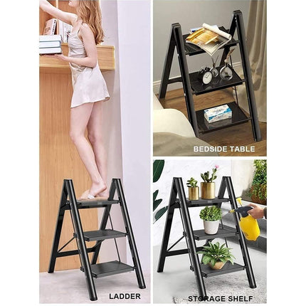 Folding Telescoping Ladder Step Stool Indoor Multi functional Lightweight