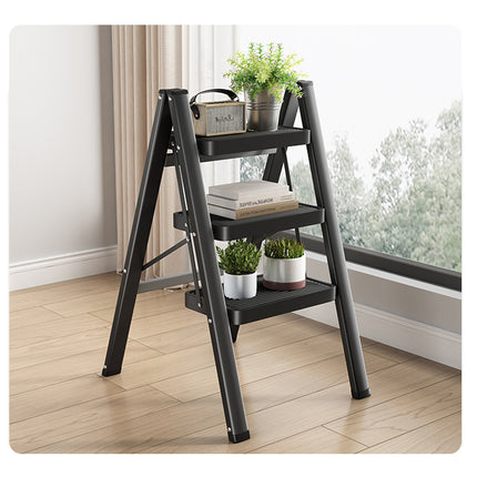 Folding Telescoping Ladder Step Stool Indoor Multi functional Lightweight